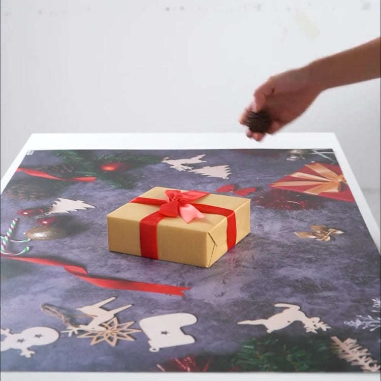 3D Stereo Double-Sided Photography Background Paper(Christmas Red)