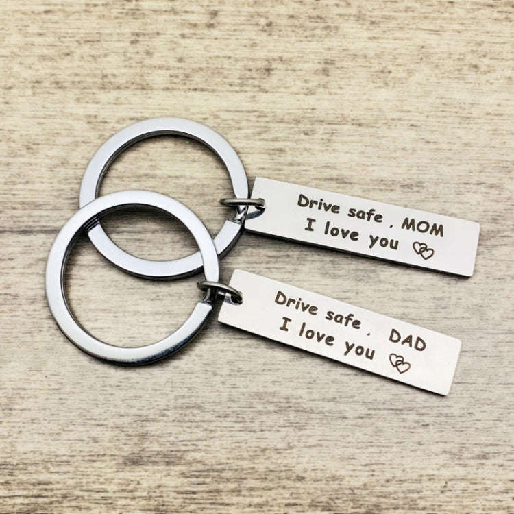 10 PCS C1010 Drive Safe Stainless Steel Tag Keychain 10x40mm(Aunt)