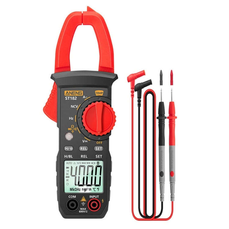 ANENG Intelligent Digital Backlit Clamp-On High-Precision Multimeter, Specification: ST182 with T...