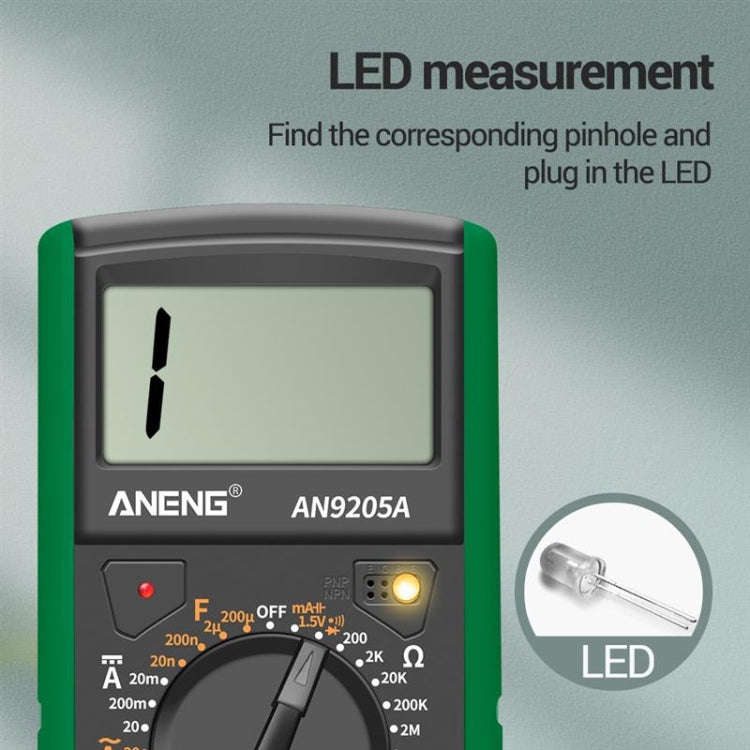 ANENG Automatic High-Precision Intelligent Digital Multimeter, Specification: AN9205A(Red)
