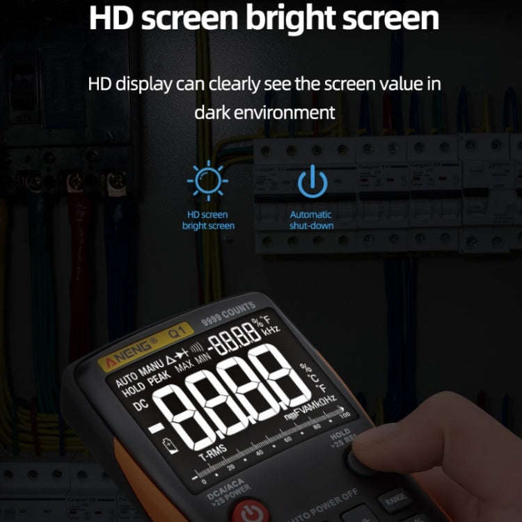 ANENG AN-Q1 Automatic High-Precision Intelligent Digital Multimeter, Specification: Standard(Red)