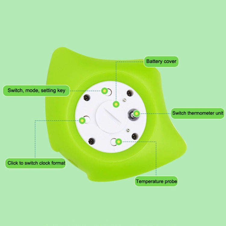 MTY-818 Cartoon Devil Fish Children Electronic Water Thermometer(Green)