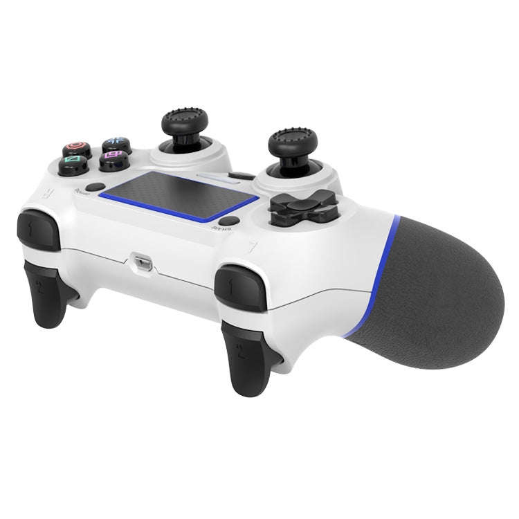 Wireless Bluetooth Rubberized Gamepad For PS4(White Blue)