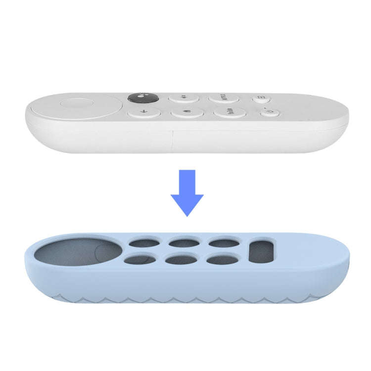 2 PCS Silicone Protective Shell for Google Chromecast 2020 Remote Control(White)