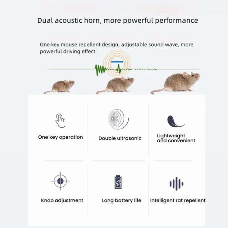 Removable Rechargeable Ultrasonic Bat-proof Mouse Repellent(JL-217S)