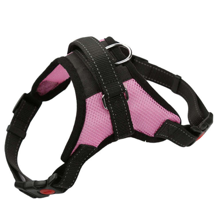 K9 Dog Adjustable Chest Strap, Size: S(Breathable Pink)