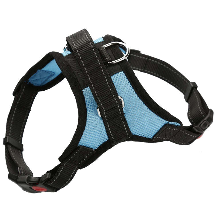 K9 Dog Adjustable Chest Strap, Size: L(Breathable Sky Blue)