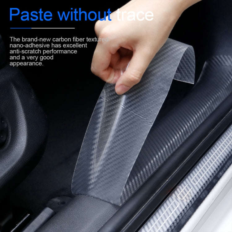 15cm x 10m Car Carbon Fiber Bumper Anti-Collision Strip