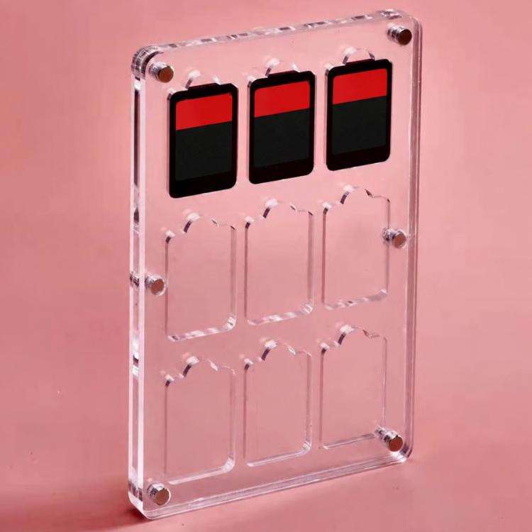9 Grid Transparent Crystal Magnetic Game Card Storage Box For Switch