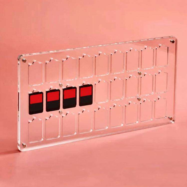 27 Grid Transparent Crystal Magnetic Game Card Storage Box For Switch