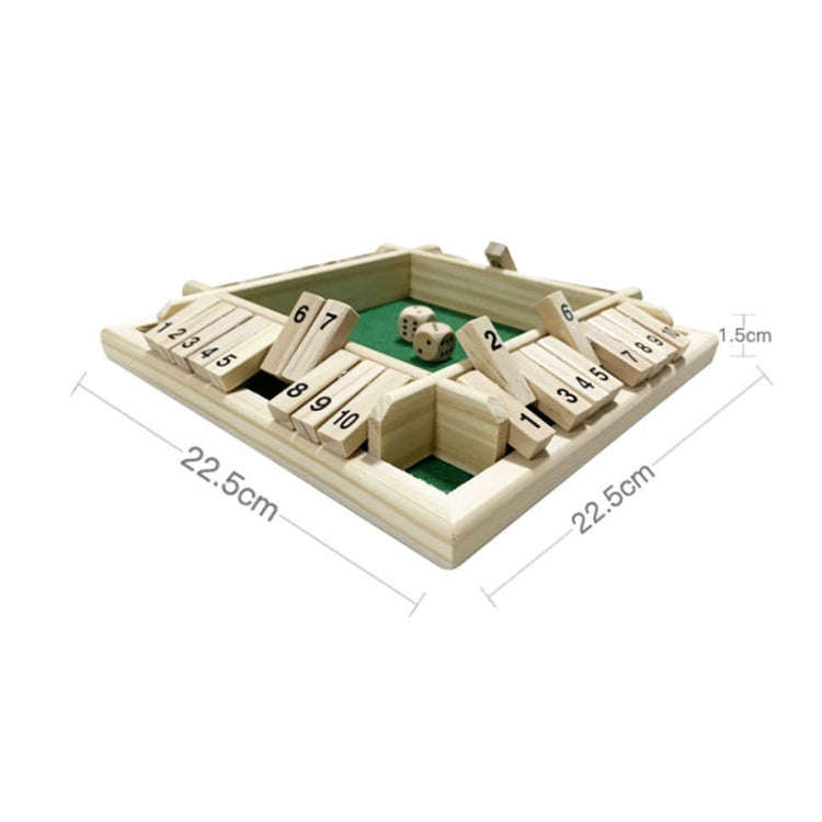 Parent-Child Four-Sided Flop Board Game, Color: Red Velvet