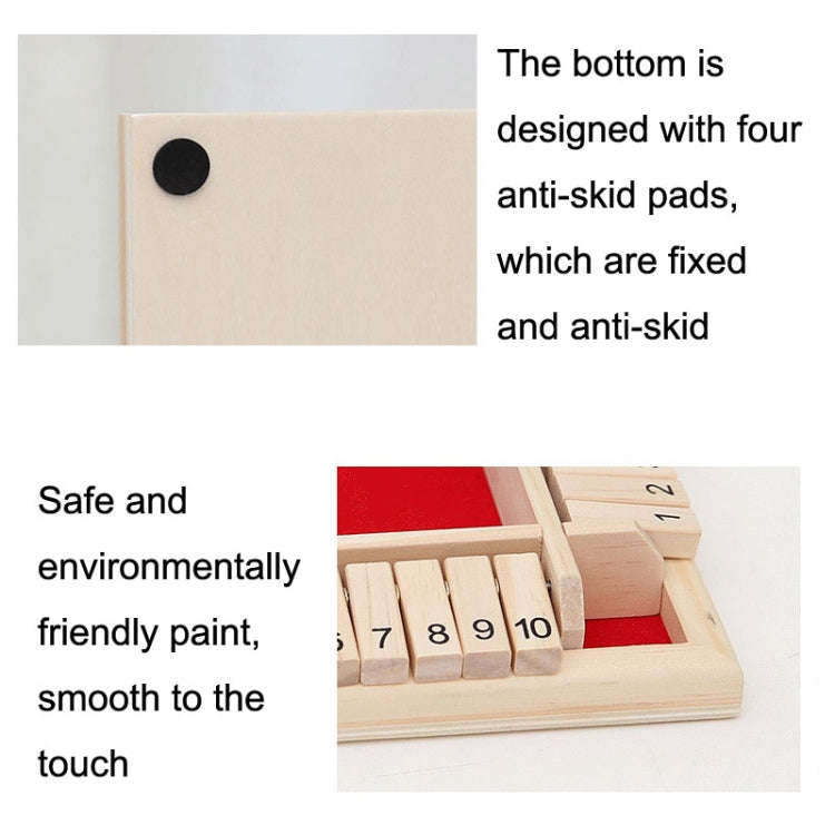 Parent-Child Four-Sided Flop Board Game, Color: Red Velvet