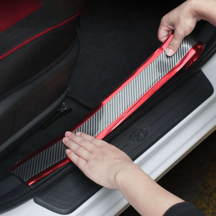 1m Car Bumper Anti-Collision Strip, Color: Carbon Fiber Black 7cm