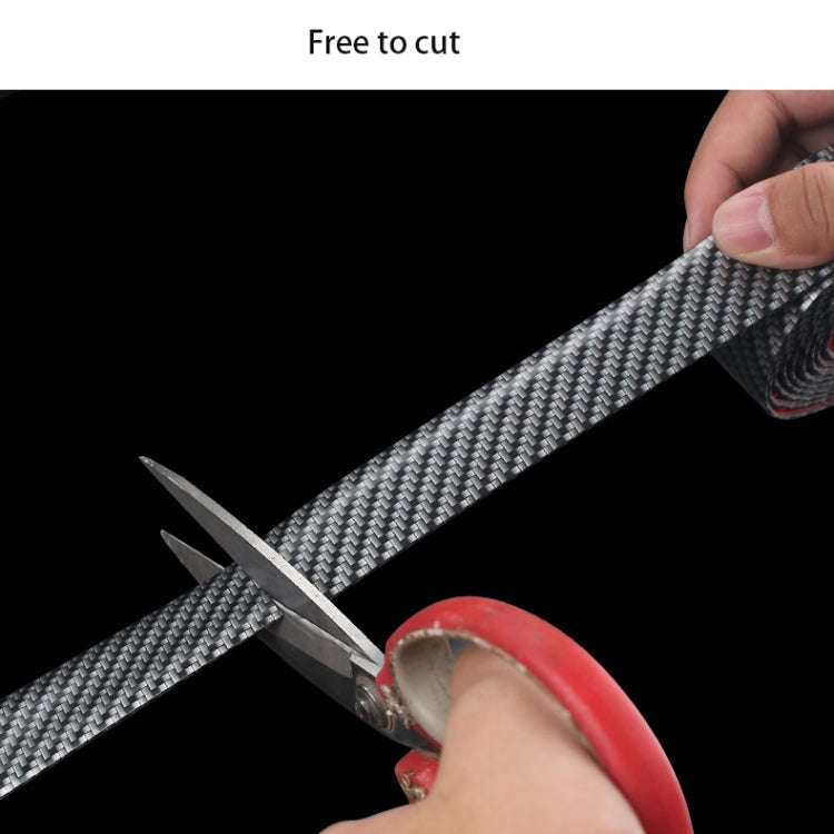1m Car Bumper Anti-Collision Strip, Color: Carbon Fiber Black 7cm
