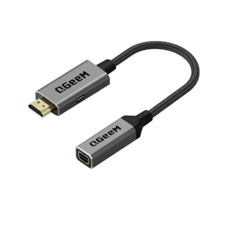 QGeeM QG-HD02 HDMI Single to Mini DP Converter(Silver Gray)