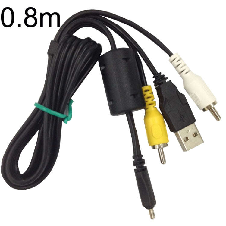 20 PCS 8Pin SLR Camera Cable USB Data Cable For Nikon UC-E6, Length: 0.8m With AV