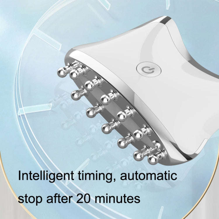 SM-2102 EMS Color Light Meridian Dredging Scraping Massager(White Silver)