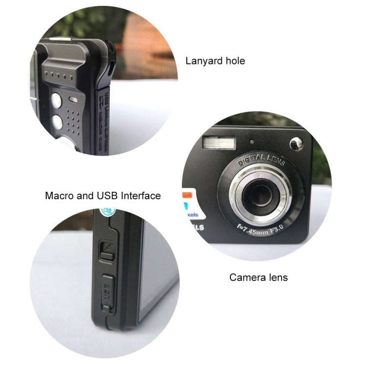 K09 48 Million Pixel CCD HD Digital Camera Retro Self-Portrait Video Camera(Red)