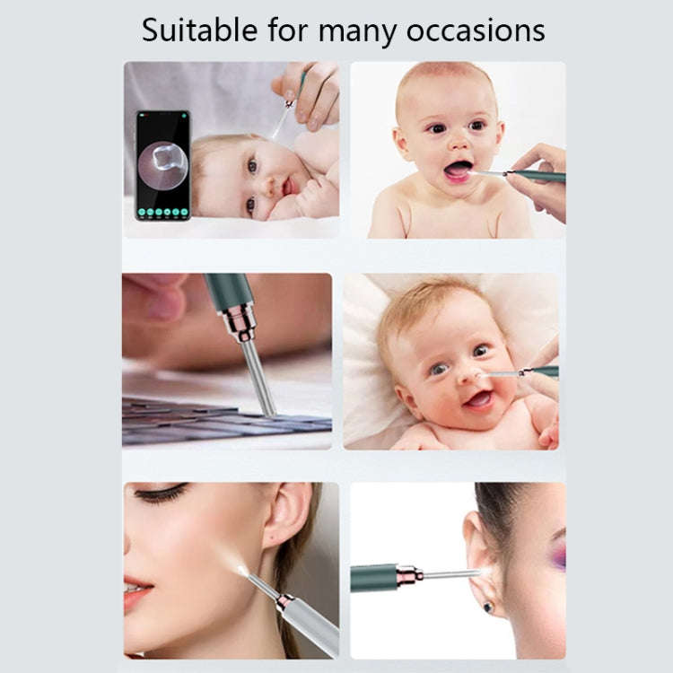 TES02 WIFI High-definition Intelligent Visual Ear Scoop(Ink Green)