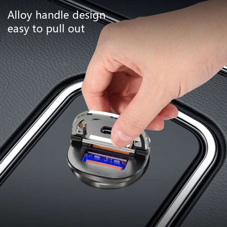 Hidden Car Fast Charge One Drag Two Cigarette Conversion Plug(PD+QC)