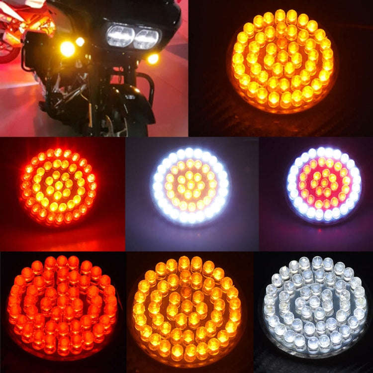 2 PCS Motorcycle LED Signal Steering Lamp For Dyna(White Yellow Light 1157 Without Lampshade)