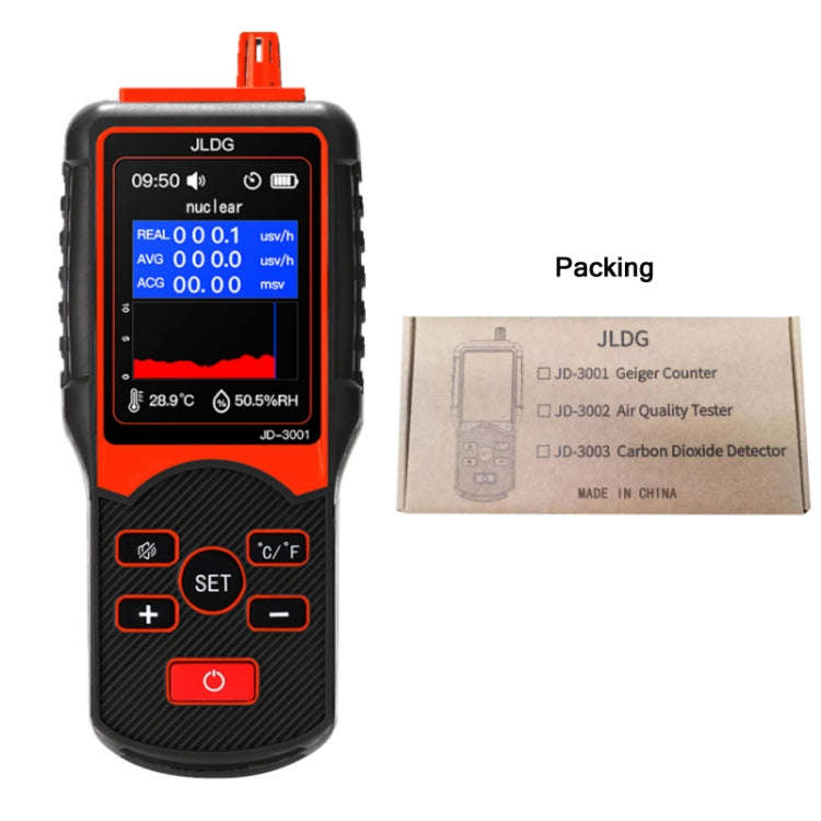 JLDG Home Lndustrial Lonizing Radiation Detector Geiger Counter(Carton Package)