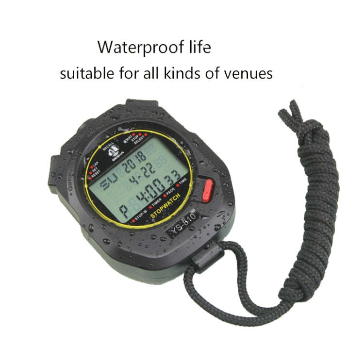 YS Electronic Stopwatch Timer Training Running Watch, Style: YS-810 10 Memories (Black)