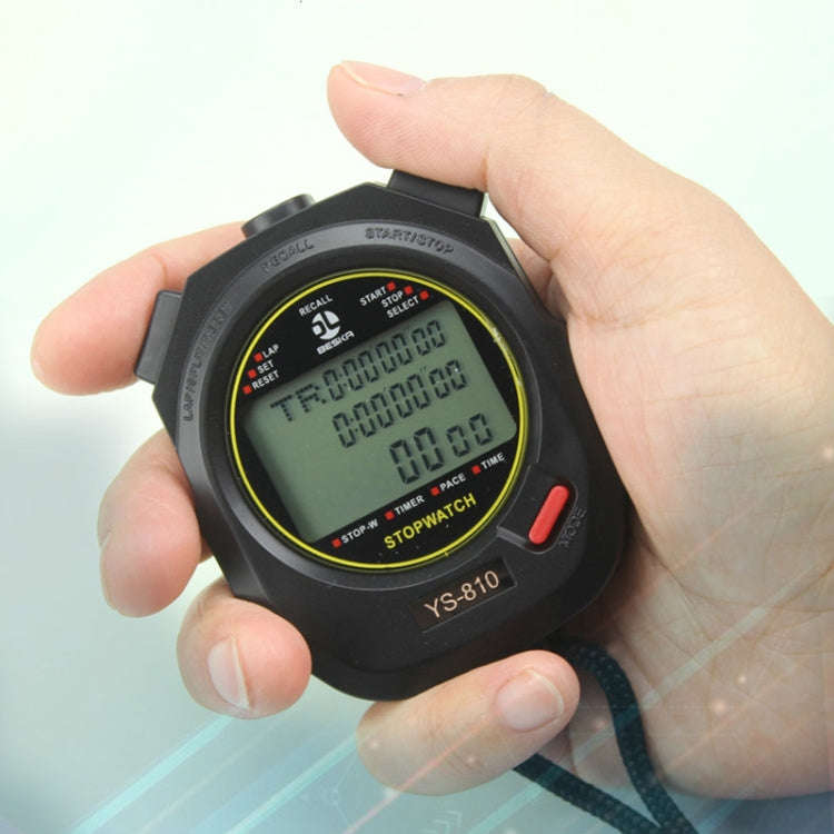 YS Electronic Stopwatch Timer Training Running Watch, Style: YS-810 10 Memories (White)