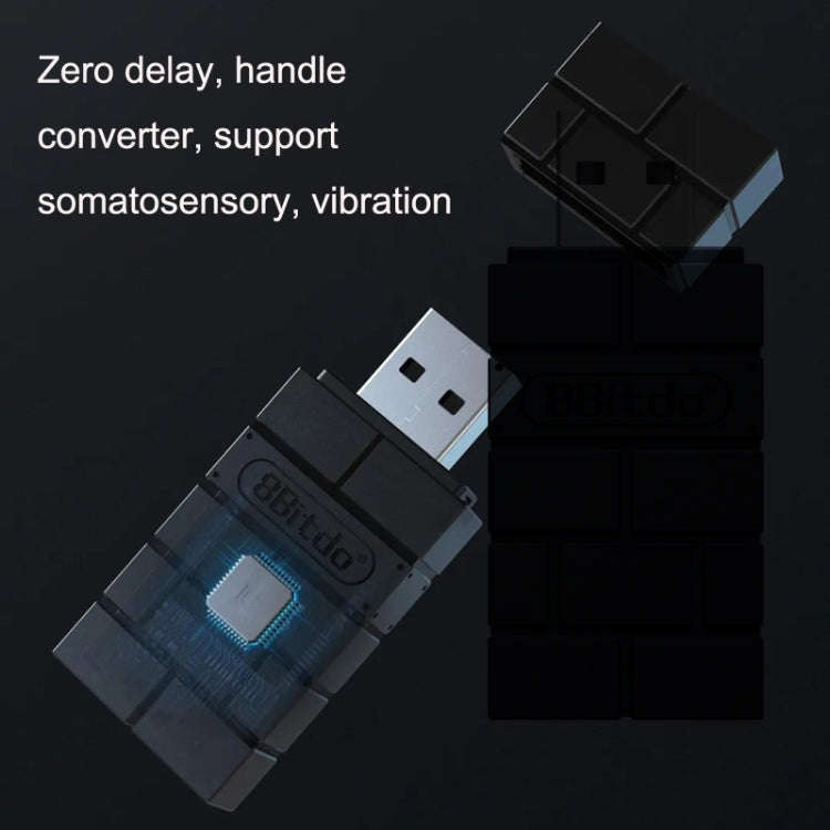 8BitDo USB Wireless Receiver Handle Switch  For PS5/PS4(Black)