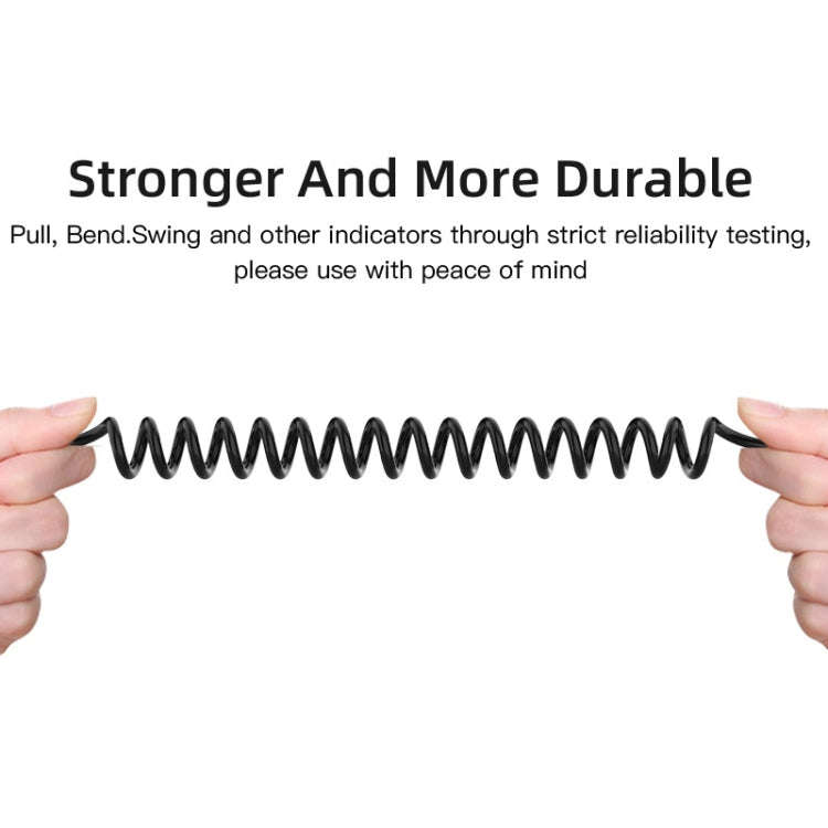 3.5mm Male To Female Spring AUX Extension Cable Speaker Audio Cable, Cable Length: 1.5m(Black)