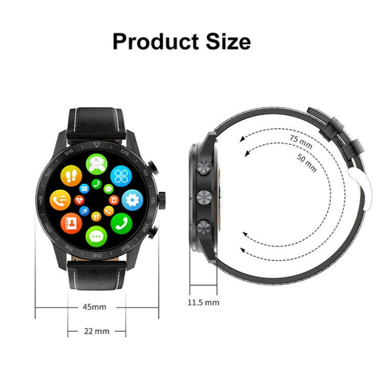 LOANIY DT70 Analog Digital Dual Display Smart Call Watch(Black Steel)