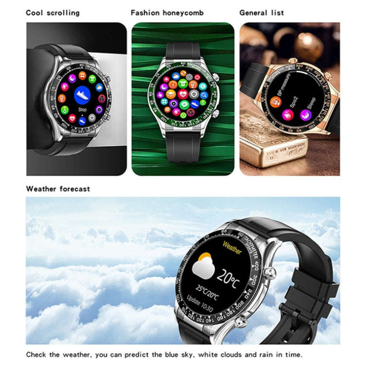 LOANIY E18 Pro Smart Bluetooth Calling Watch with NFC Function, Color: Gold Silicone