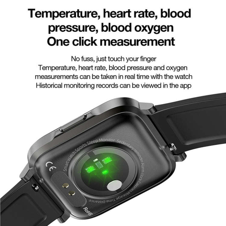 LOANIY F60 1.7 Inch Body Temperature Detection Smart Watch(Red)
