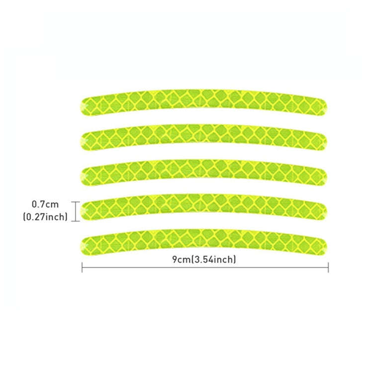 20pcs /Set Car Wheel Reflective Stickers 3D Personal Decoration Tire Warning Stickers(Orange)