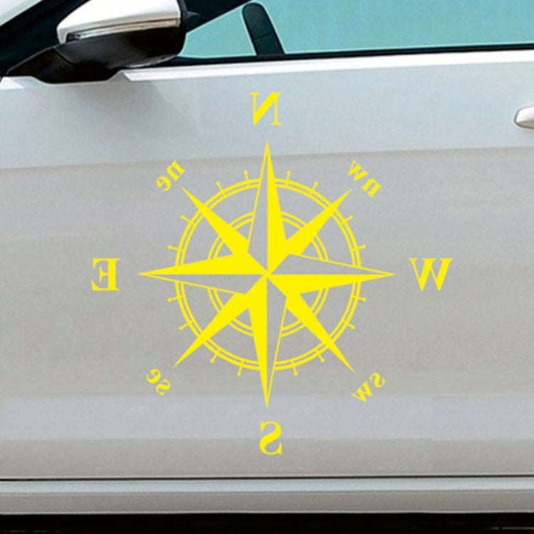 D-336 Car Compass Graphic Sticker Hood Car Body Universal Sticker(Yellow)