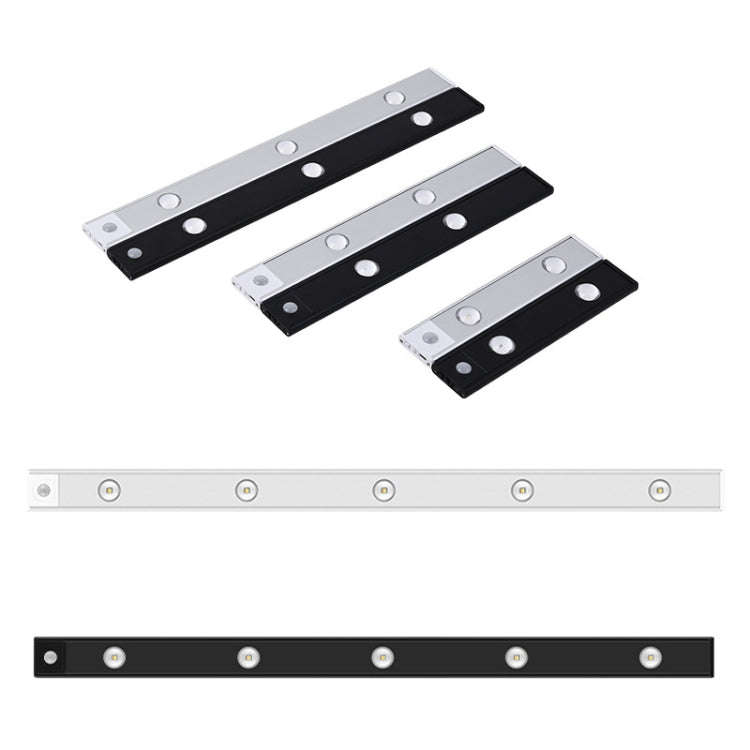 Ultra-thin Smart LED Human Body Sensor Light Bar, Length: 30cm(Space Silver)