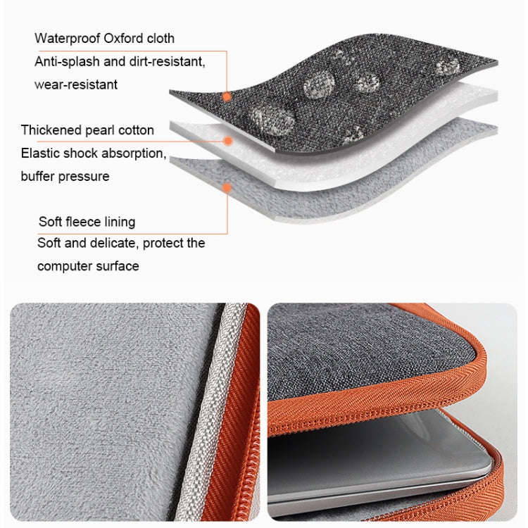 ND02 Waterproof Portable Laptop Case, Size: 14.1-15.4 inches(Mysterious Black)