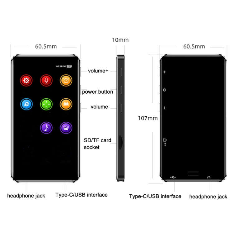 WIFI Game E-Book Touch Screen Bluetooth Mini Tablet MP3/MP4/MP5, TF Capacity: 128GB(1G DDR+8G Flash)