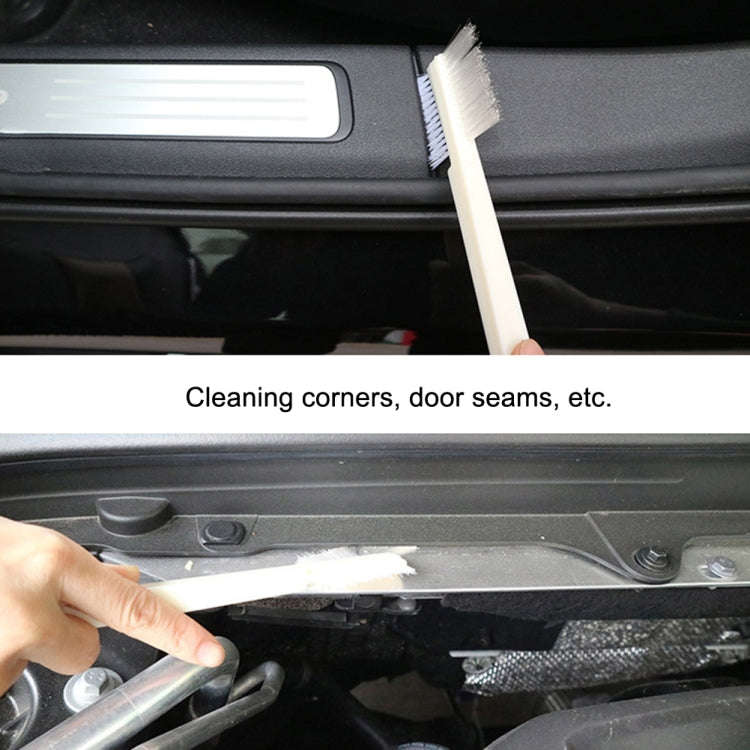 10 PCS Car Head Engine Brush Double-Sided Groove Brush(White)