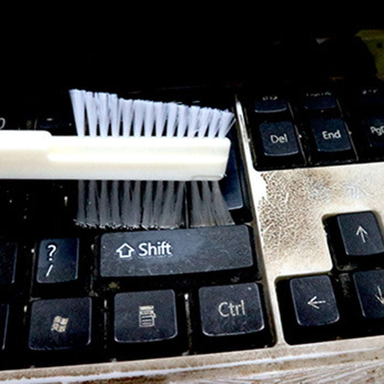 10 PCS Car Head Engine Brush Double-Sided Groove Brush(White)