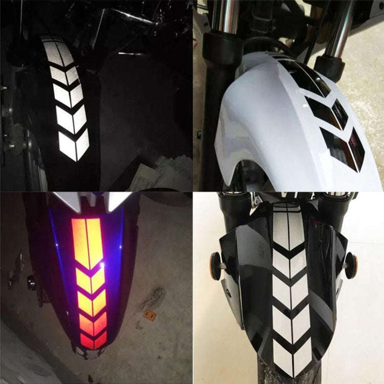 10 PCS Car Stripe Reflective Sticker Motorcycle Fender Arrow Stickers(Orange)