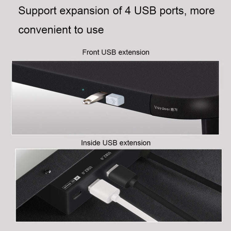 Vaydeer ZGP011 Metal Corner Computer Monitor Raised Rack(USB3.0+3 x USB2.0)