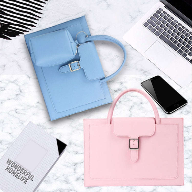 S176 Portable Waterproof Laptop Bag with Power Pack, Size: 13 inches(Cherry Pink)
