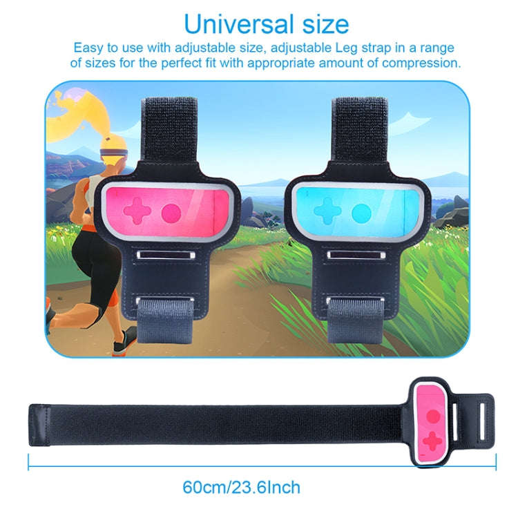 2PCS JYS JYS-NS242 For Nintendo Switch Joy-con Small Handlebar Leg Sports Straps(Black)