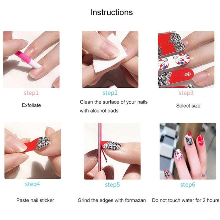 10 PCS 3D Hot Stamping Waterproof Nail Art Sticker(Z/A116)