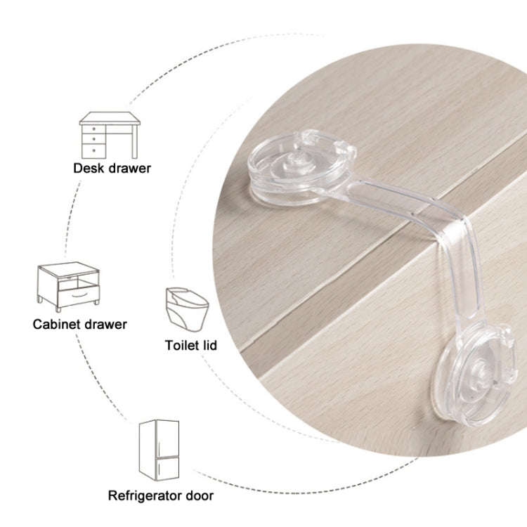 10 PCS/Pack Children Drawer Anti-opening Cabinet Door Refrigerator Safety Lock
