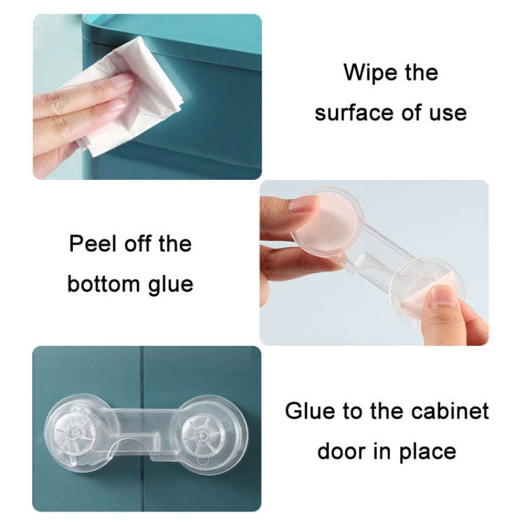 Pair Lock 10 PCS/Pack Children Drawer Anti-opening Cabinet Door Refrigerator Safety Lock