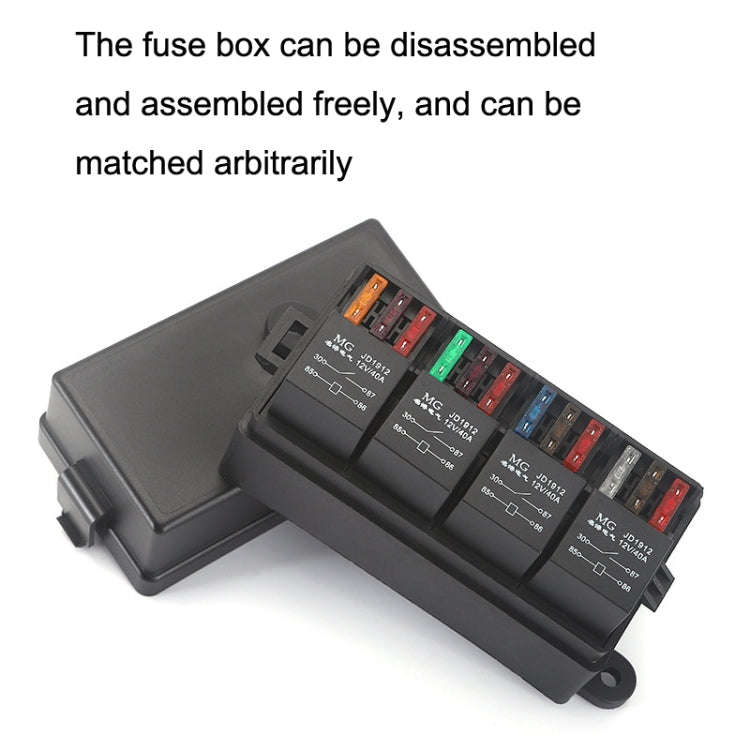 TF008-10 12V 4Pin Relay Car RV Radiography Sound Modified Electromagnetic Insurance Box