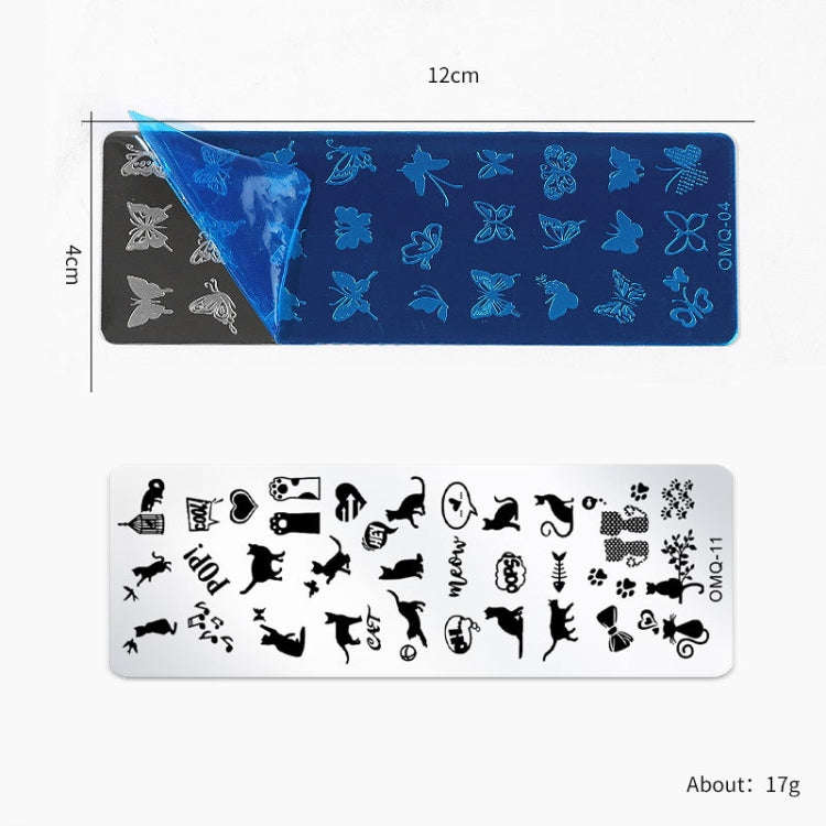 5 PCS Nail Art Print Template Nail Art Tools(OMQ-11)