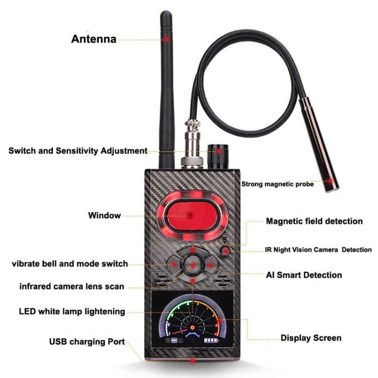 K99 Anti-eavesdropping Anti-candid Camera Detector Signal Camera Car Scanning Detector